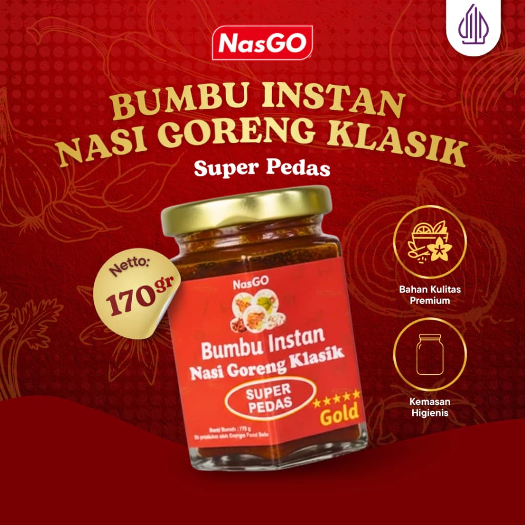 Bumbu Instan Nasi Goreng Klasik Super Pedas NasGO 170gr